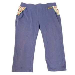 Matilda Jane Purple Floral Capri Pull On Size Small